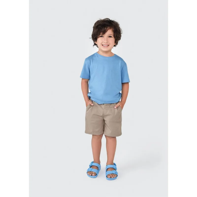 Camiseta Básica Infantil Menino Toddler Manga Curta - Azul 002