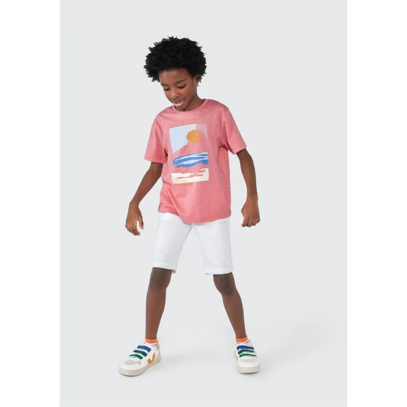 Camiseta Infantil Menino Manga Curta Tradicional Com Estampa Hering Kids - Vermelho 012