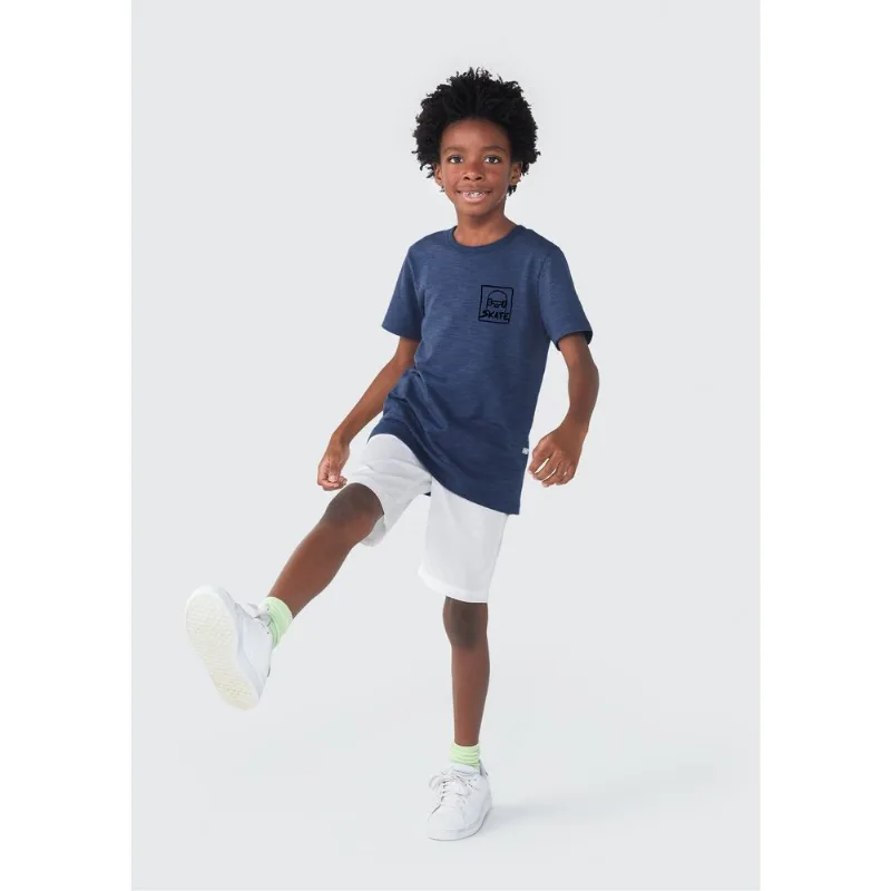 Camiseta Infantil Menino Estampada Flamê - Azul 008