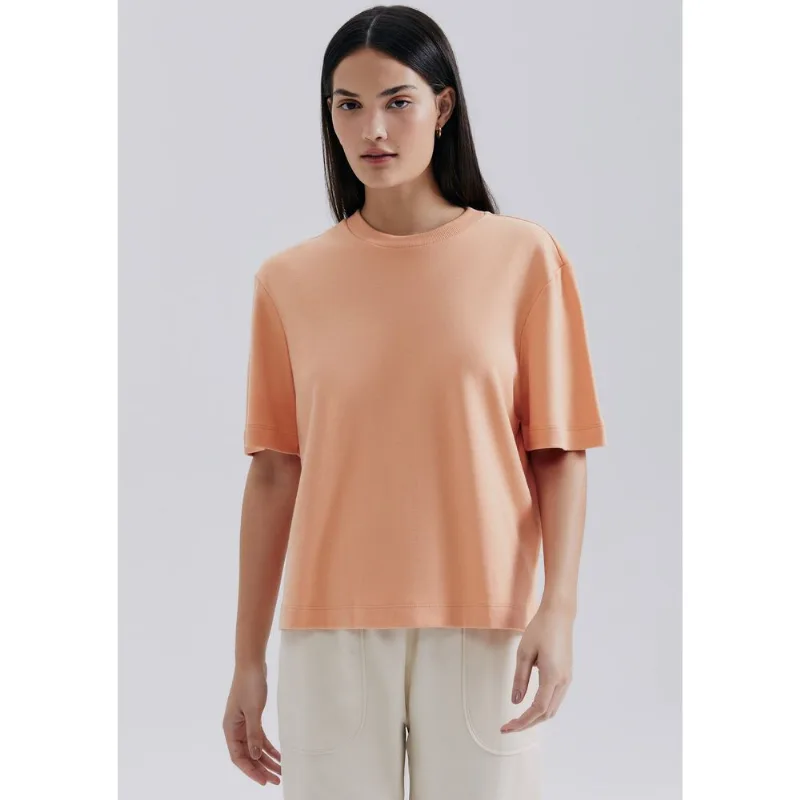 Camiseta Básica Feminina Manga Curta Mid - Laranja P