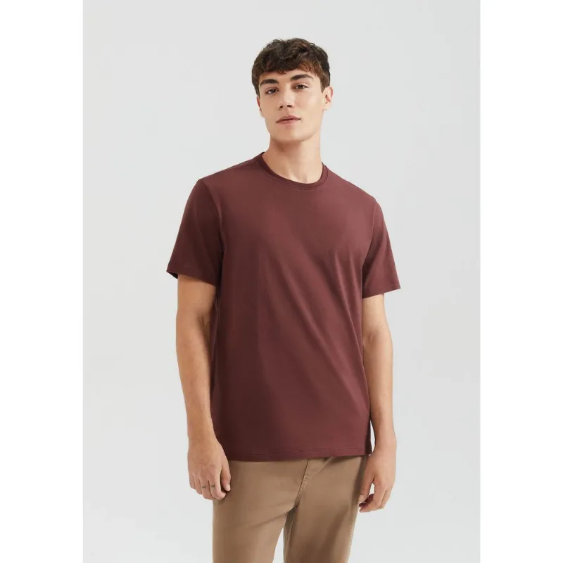 Camiseta Básica Masculina Comfort Super Cotton - Vinho XXG