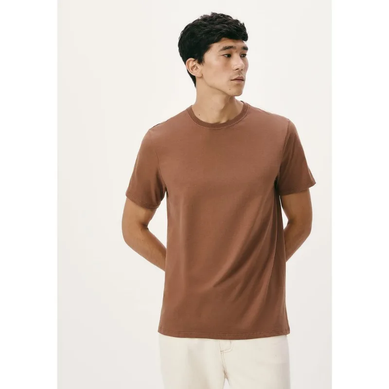 Camiseta Básica Masculina Comfort Super Cotton - Marrom XG
