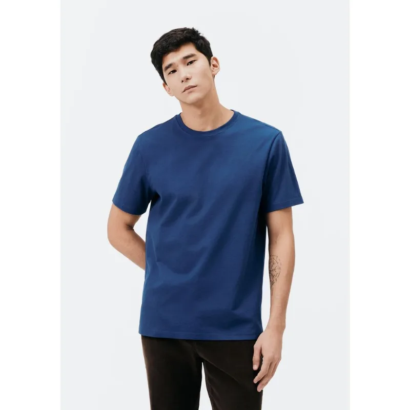 Camiseta Básica Masculina Comfort Super Cotton - Azul G