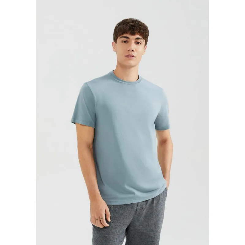 Camiseta Básica Masculina Comfort Super Cotton - Azul XXG