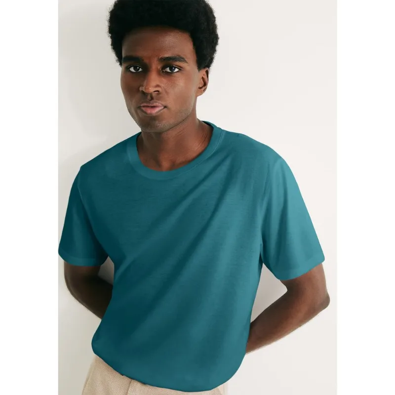 Camiseta Básica Masculina Manga Curta Em Malha H+ - Verde XG