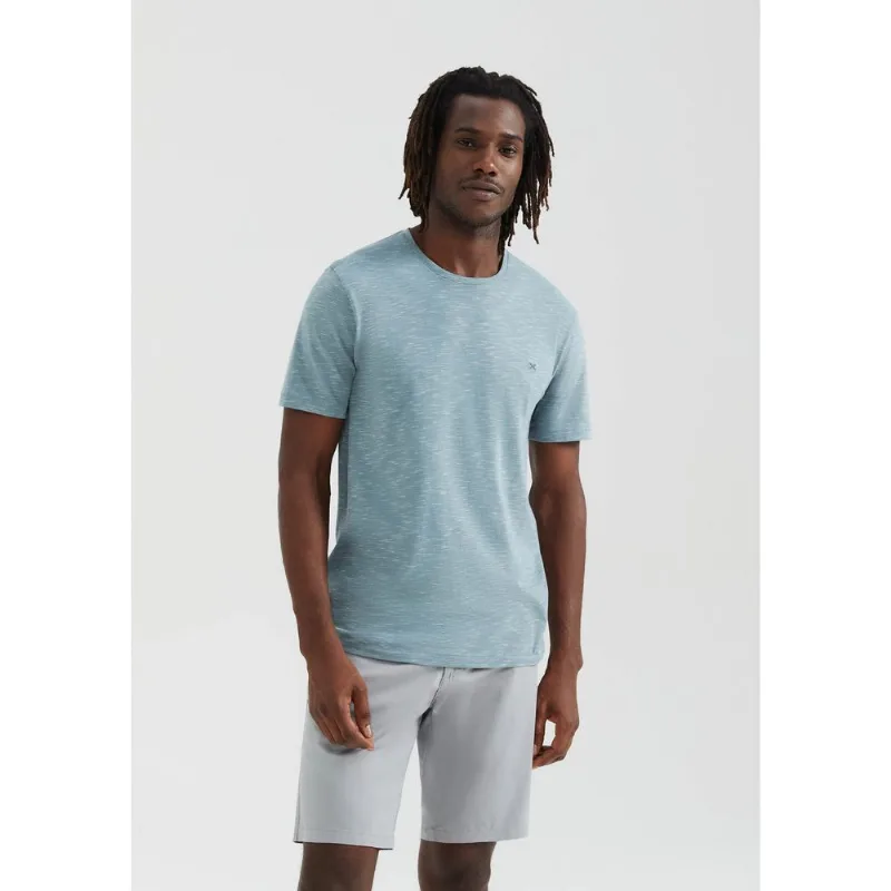Camiseta Básica Masculina Regular Em Malha Jet Com Bordado - Azul G