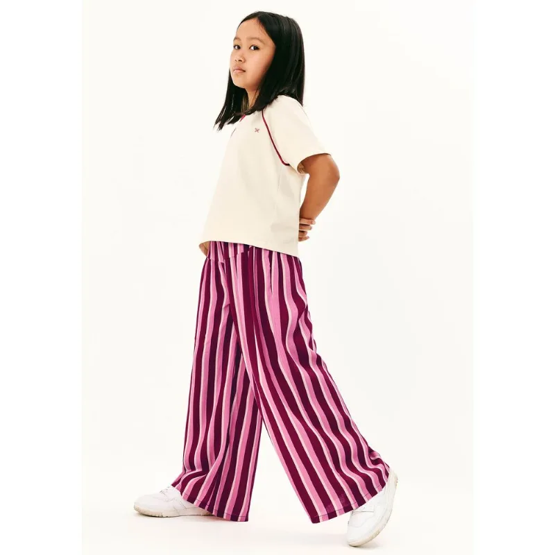 Calça Infantil Menina Wide Leg - Rosa 008