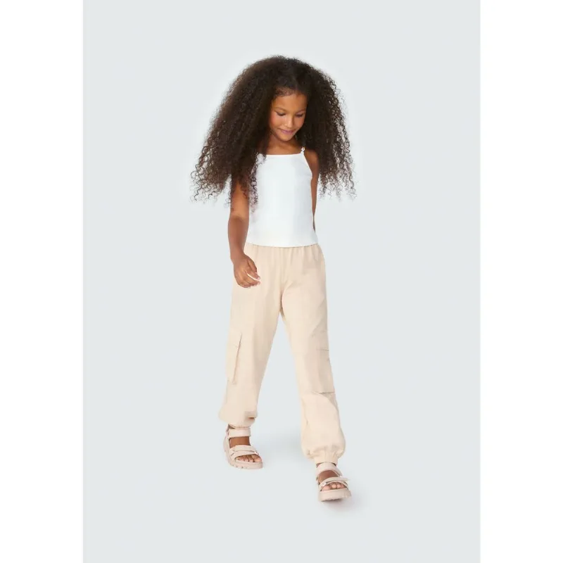Calça Infantil Menina Jogger - Bege 012