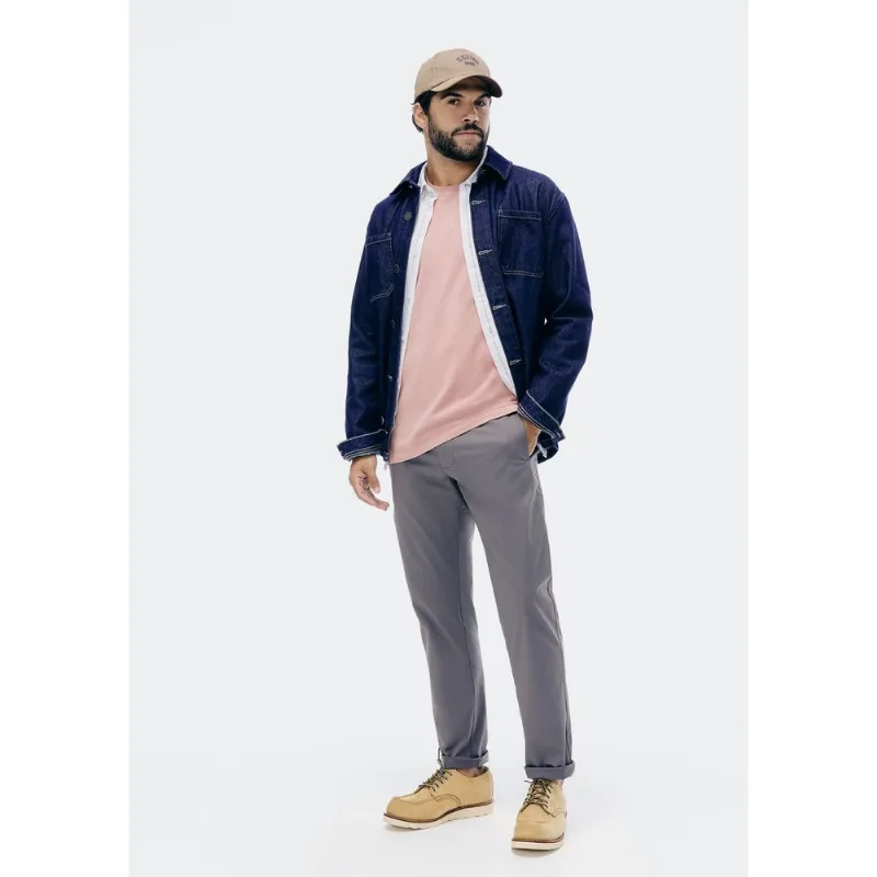 Calça Masculina Slim Em Sarja Empapelada - Cinza 044