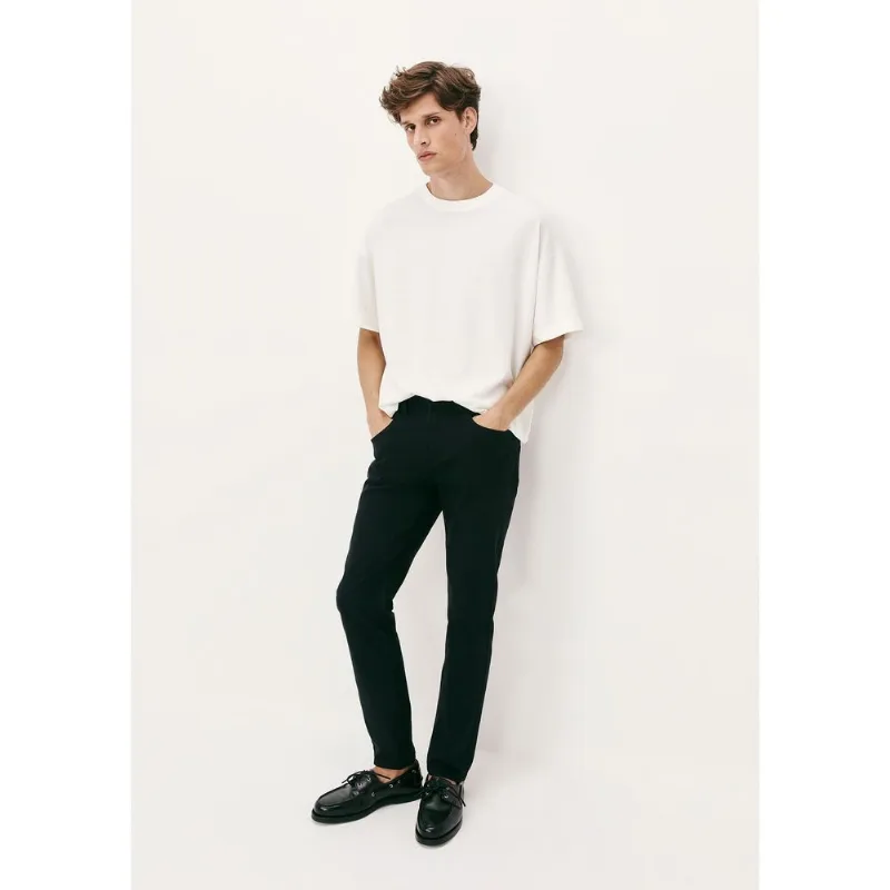 Calça Masculina Slim Em Sarja - Preto 040