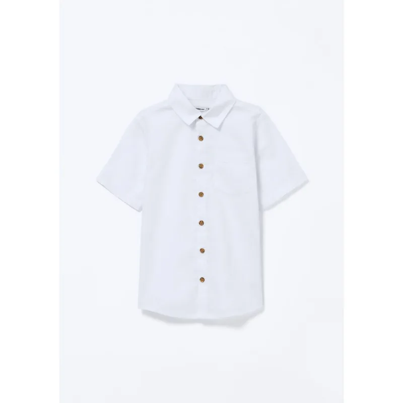 Camisa Infantil Menino Manga Comfort - Branco 012