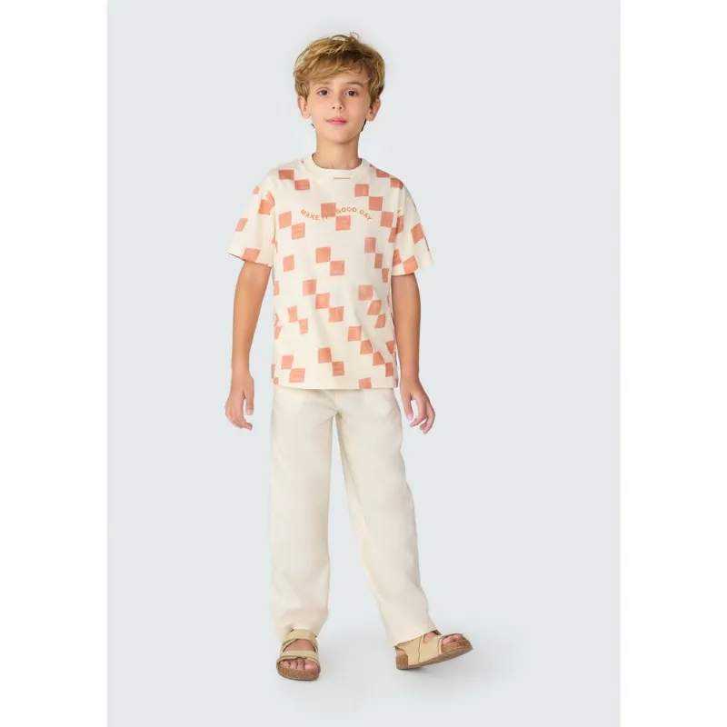 Calça Social Infantil Menino Slim - Amarelo 008