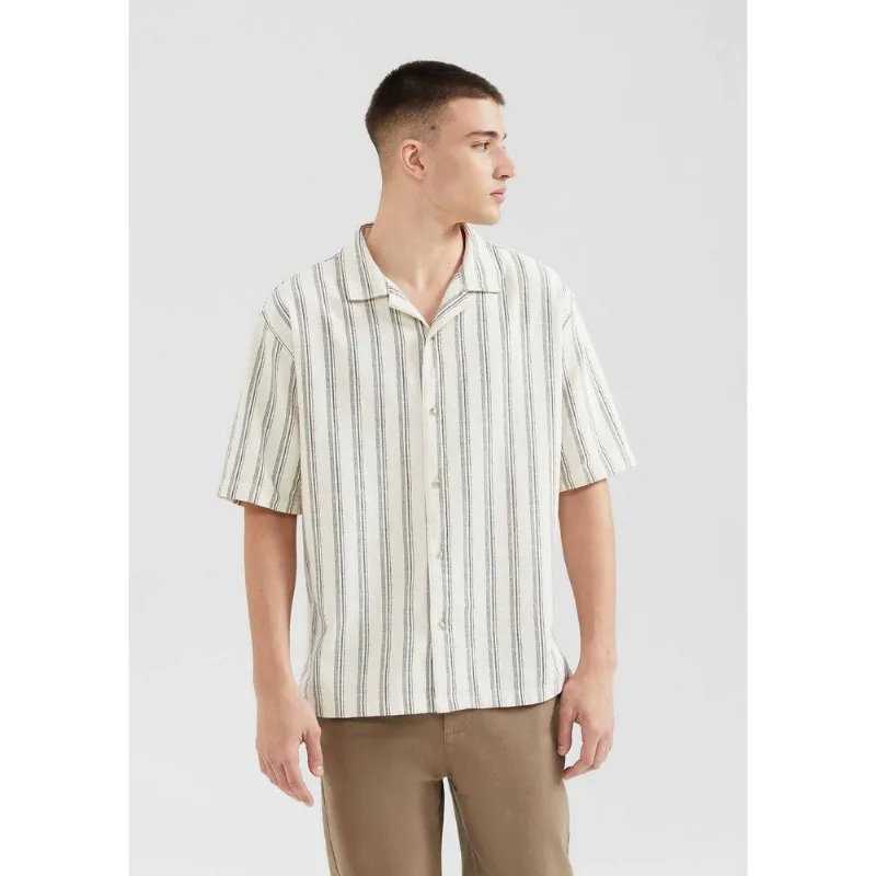 Camisa Resort Masculina Manga Curta Listrada - Bege XXG