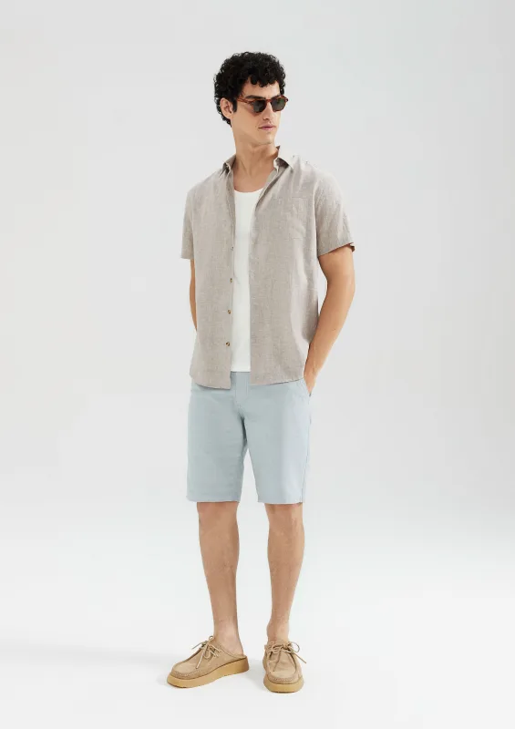 Bermuda Masculina Chino Fio Tinto - Azul - Hering Adulto - Bermudas