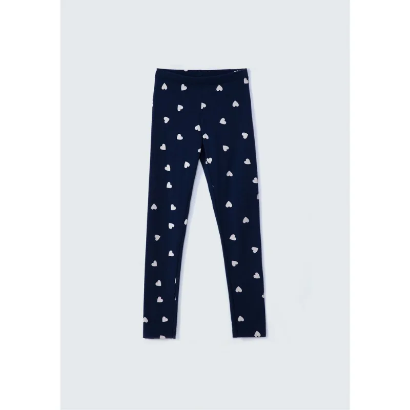 Calça Legging Infantil Menina Estampada Hering Kids - Azul 006