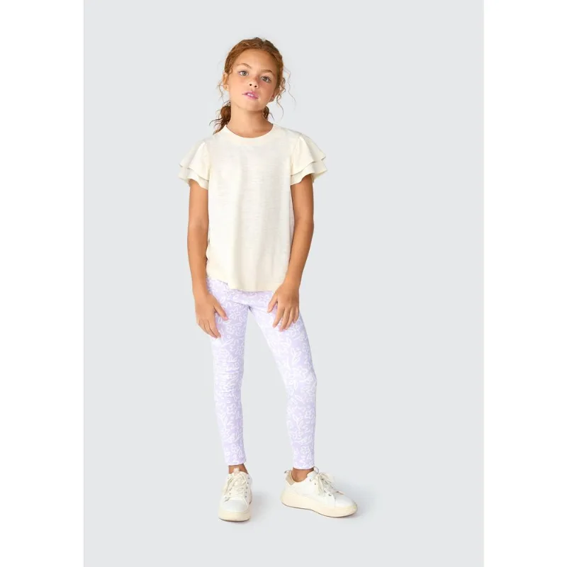 Calça Legging Infantil Menina Estampada Hering Kids - Roxo 014