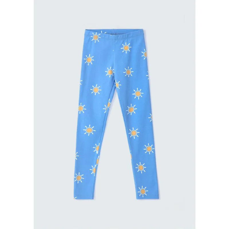 Calça Legging Infantil Menina Estampada Hering Kids - Azul 014