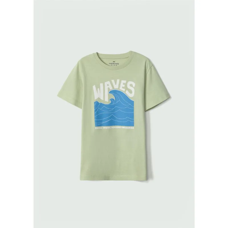 Camiseta Infantil Menino Manga Curta Com Estampa - Verde 008