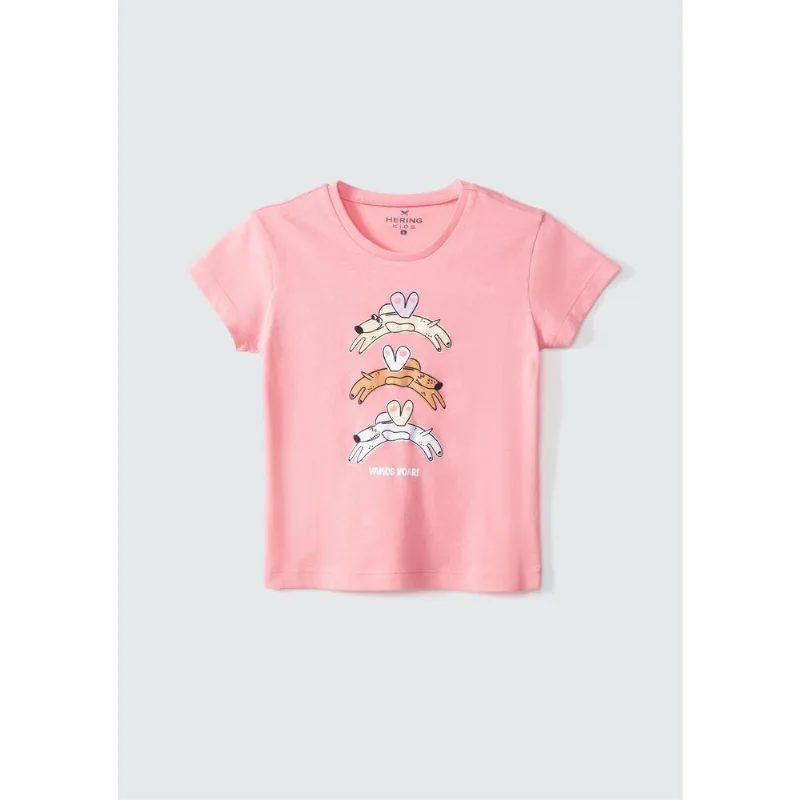 Blusa Infantil Menina Toddler Com Estampa - Rosa 004