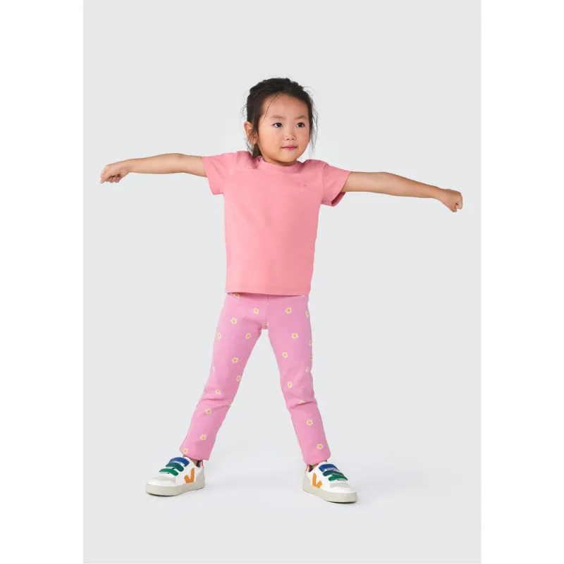 Blusa Básica Infantil Menina Toddler Manga Curta - Rosa 004