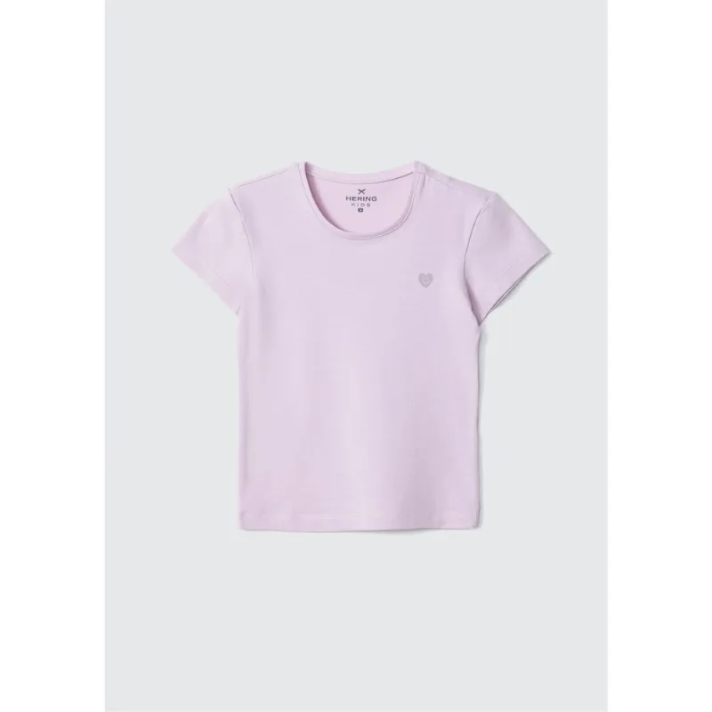 Blusa Básica Infantil Menina Toddler Manga Curta - Roxo 004