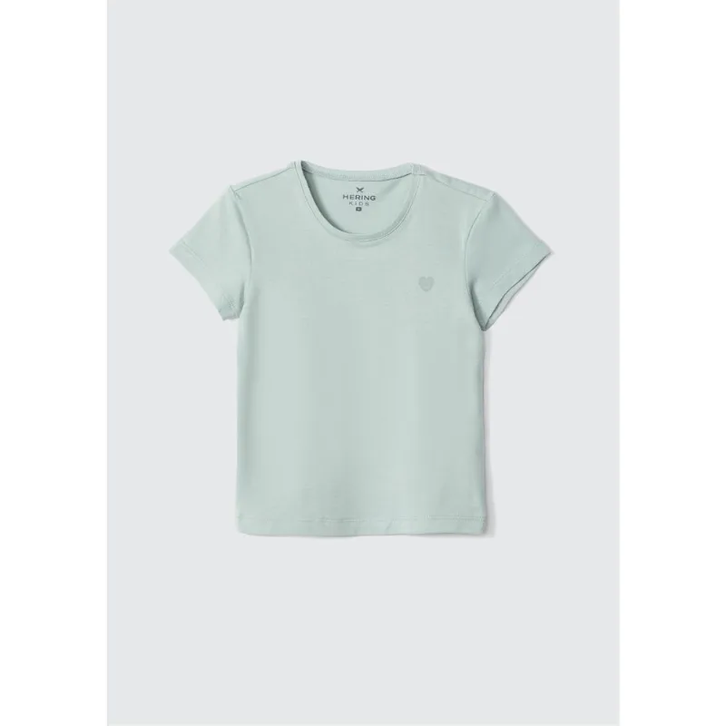 Blusa Básica Infantil Menina Toddler Manga Curta - Verde 003