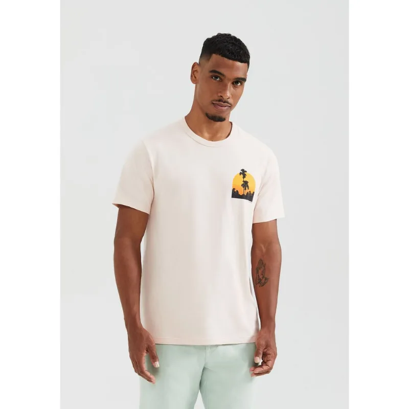 Camiseta Masculina Manga Curta Com Estampa - Branco G
