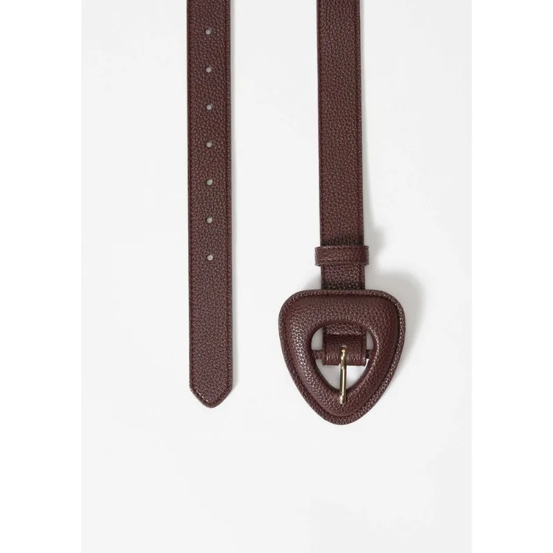 Cinto Feminino Com Fivela Triangular - Marrom G