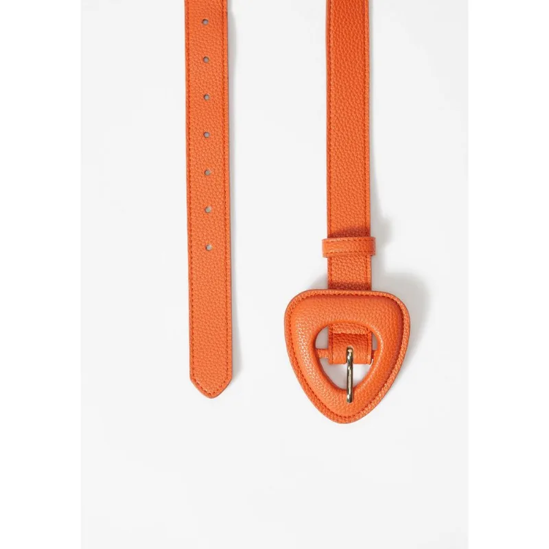 Cinto Feminino Com Fivela Triangular - Laranja G