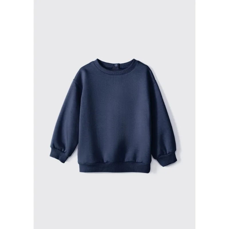 Blusão Básico de Moletom Infantil Unissex Toddler - Azul 003