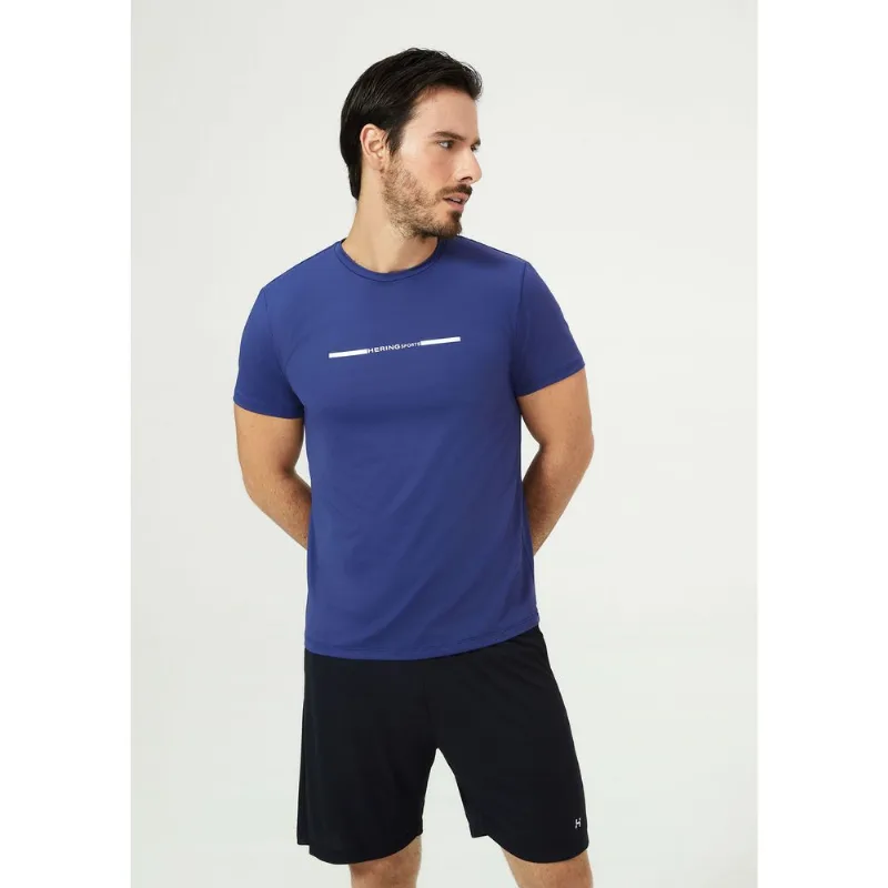 Camiseta Esportiva Masculina Com Proteção UV 50+ - Azul M