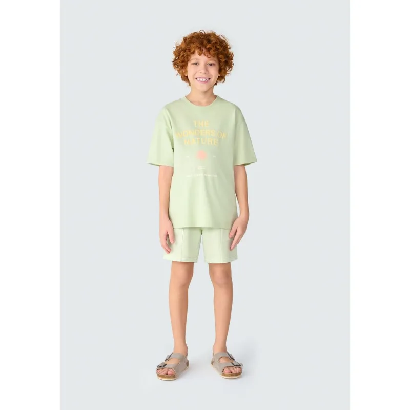 Camiseta Infantil Menino Manga Curta Oversized - Verde 012