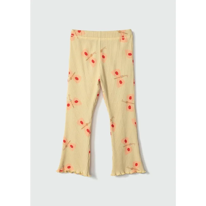 Calça Legging Infantil Menina Toddler Bailarina - Amarelo 001