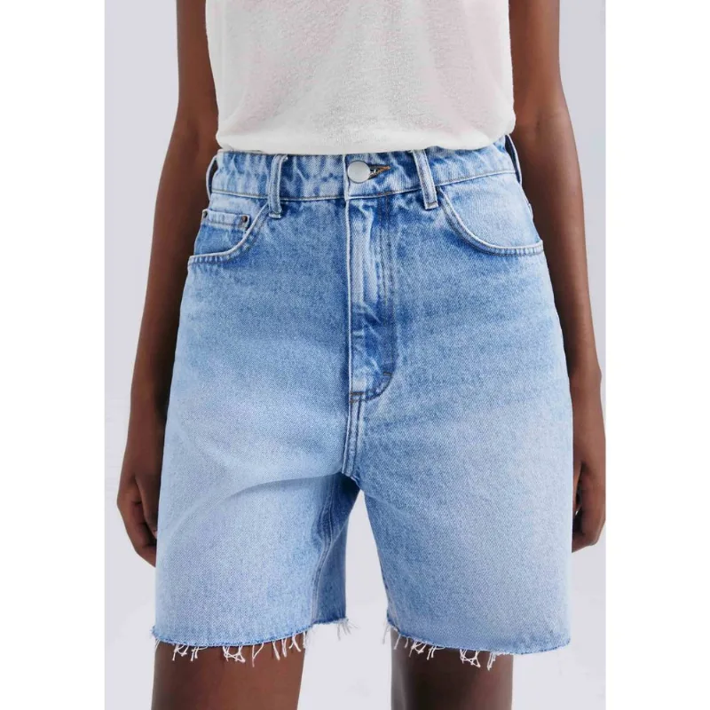 Bermuda Jeans Feminina Barra A Fio - Azul 044
