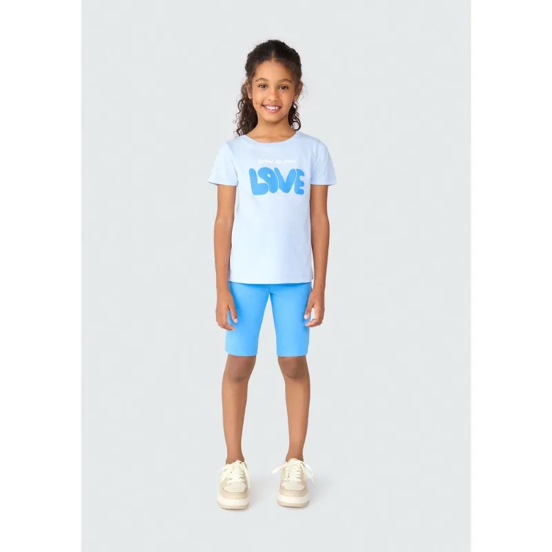 Bermuda Básica Infantil Menina Ciclista - Azul 012