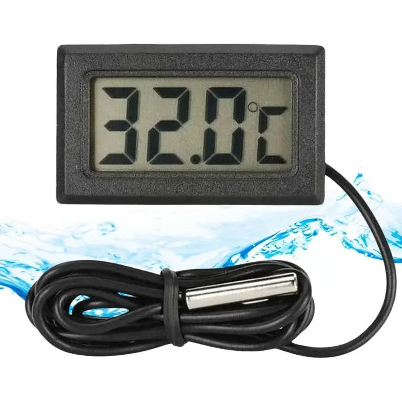 Termômetro Digital Lcd Geladeira Freezer Chocadeira Aqu Pret