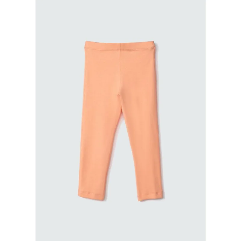Calça Básica Legging Infantil Toddler Em Ribana - Laranja 001