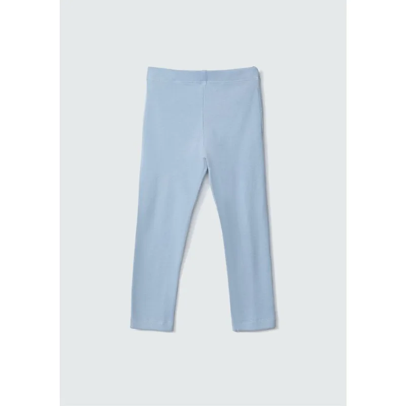 Calça Básica Legging Infantil Toddler Em Ribana - Azul 001