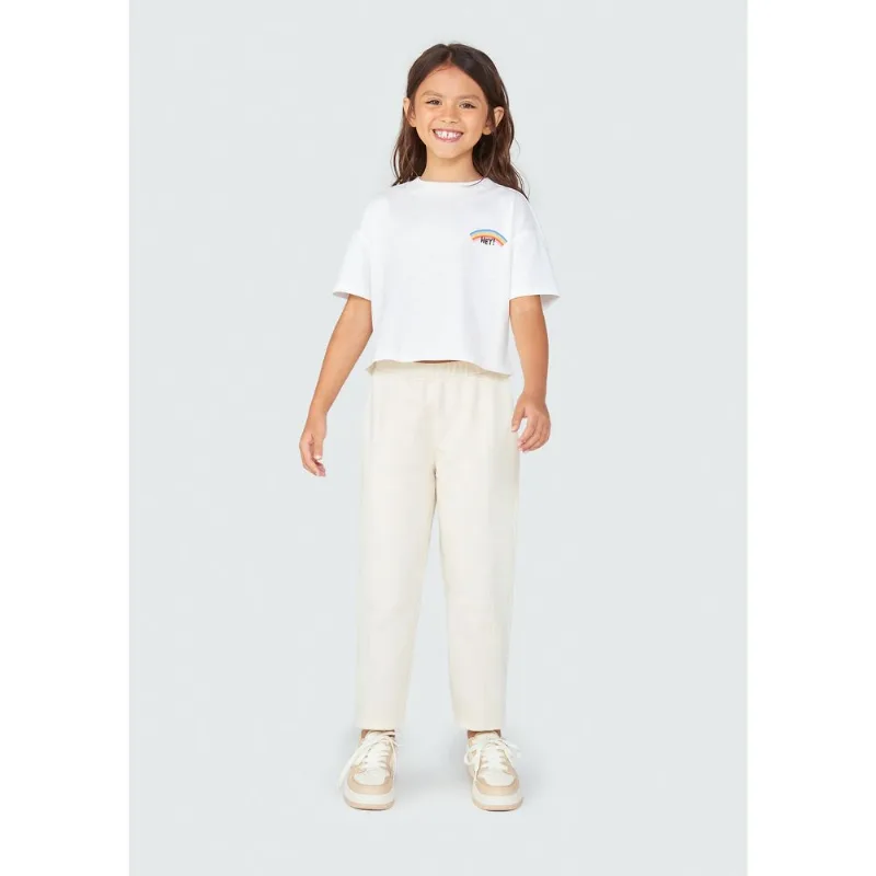 Calça Infantil Menina Em Moletinho - Amarelo 012
