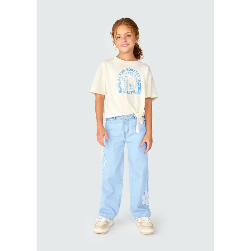Blusa Infantil Menina Com Amarração - Amarelo 014