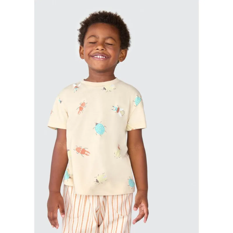 Camiseta Infantil Menino Toddler Oversized - Bege 003