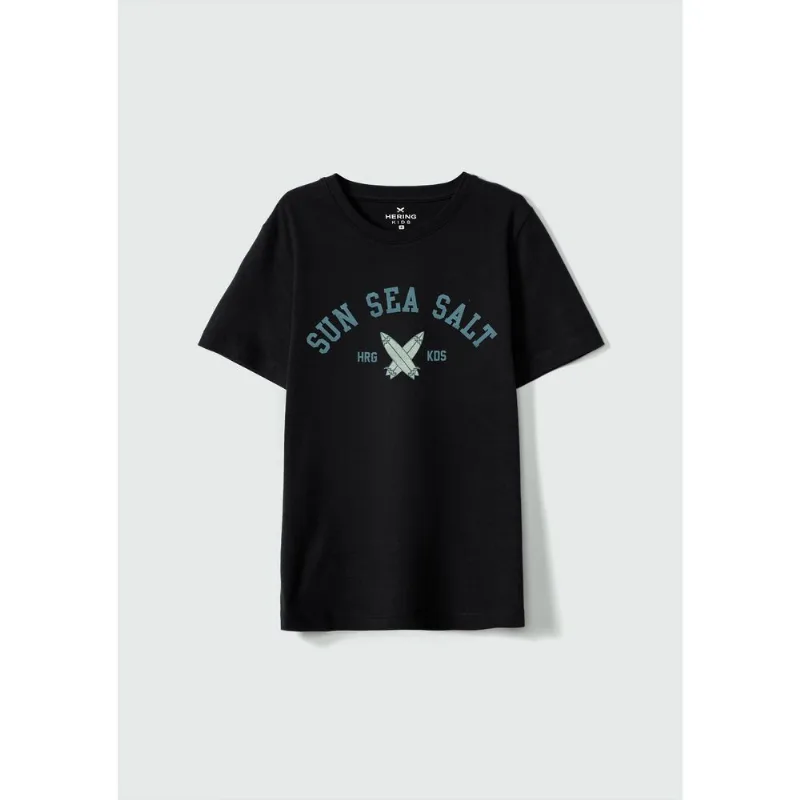 Camiseta Infantil Menino Manga Curta Com Estampa - Preto 014