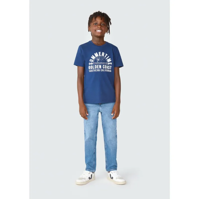 Calça Jeans Infantil Menino Dad Fit - Azul 006