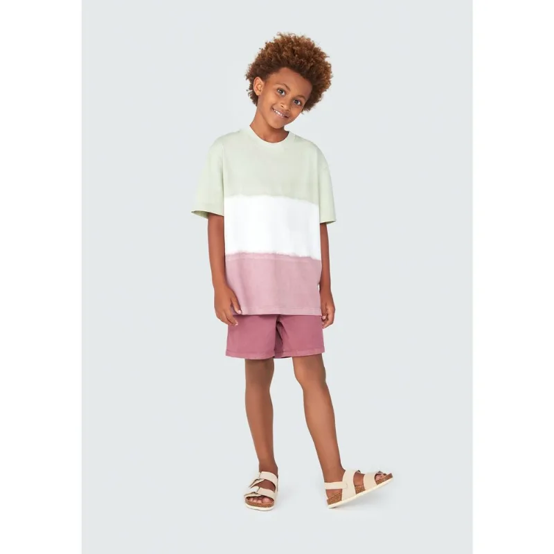 Camiseta Infantil Menino Manga Curta Tie Dye - Verde 012