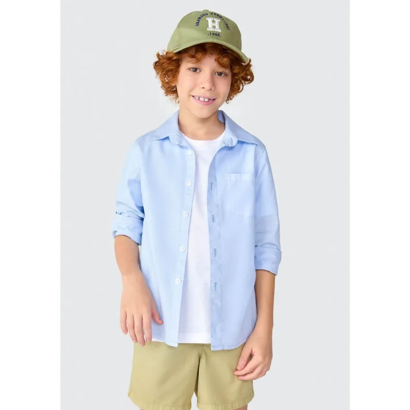 Boné Infantil Menino Aba Redonda Em Sarja - Verde M