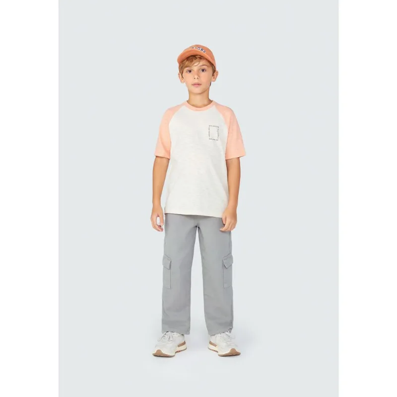 Calça Infantil Menino Em Sarja - Cinza 014