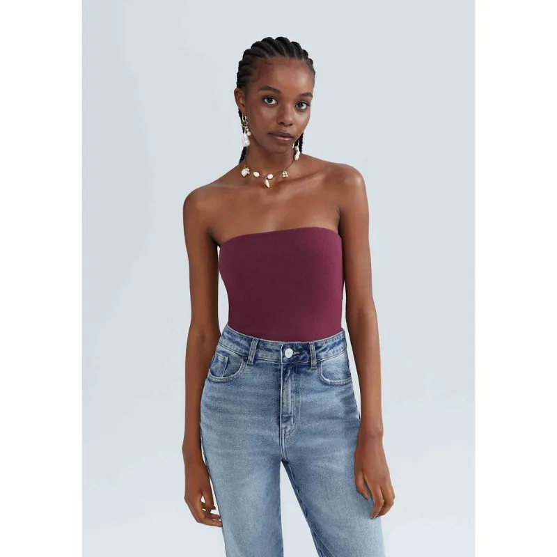 Blusa Feminina Sem Alças - Vinho P