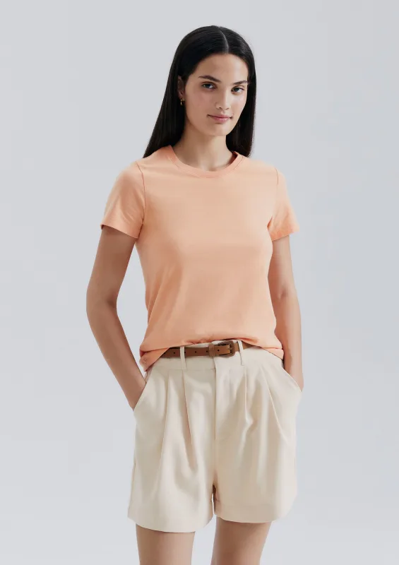 Camiseta Básica Feminina Slim World - Laranja - Hering Adulto - Camisetas