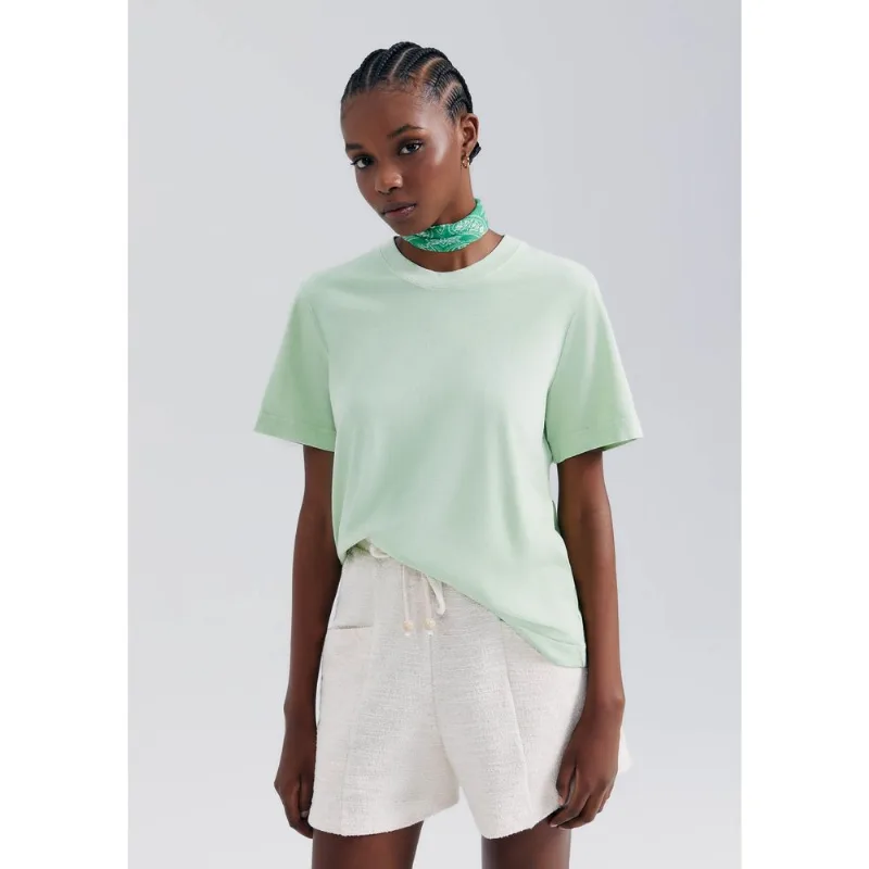 Camiseta Básica Feminina Estonada Soft - Verde XP