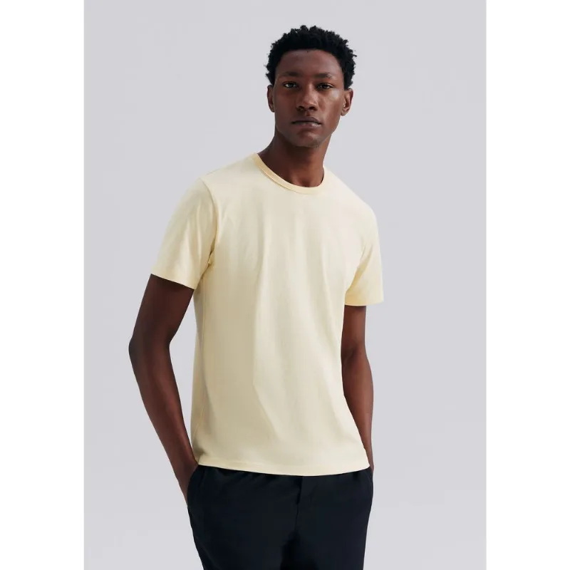 Camiseta Básica Masculina Manga Curta Slim - Amarelo P